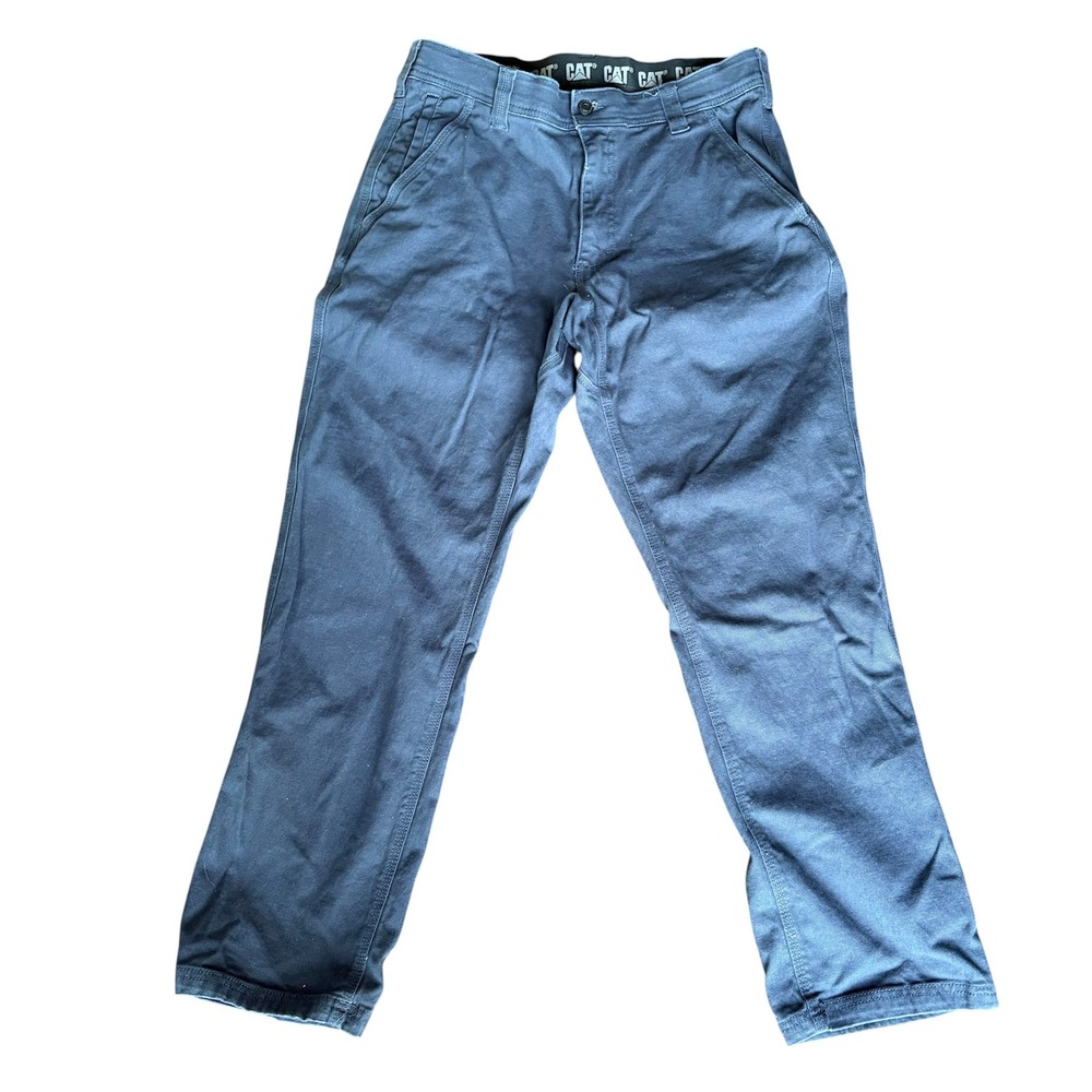 ♾️CAT 32x30 Navy Blue Cotton Stretch Work Pants Gorpcore Utility♾️